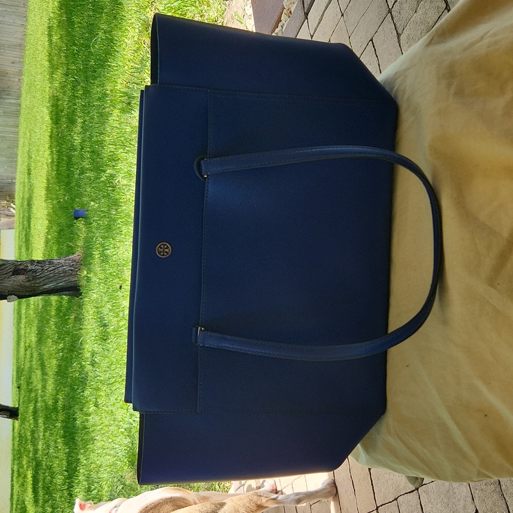 Tory Burch Blue Tote Bag